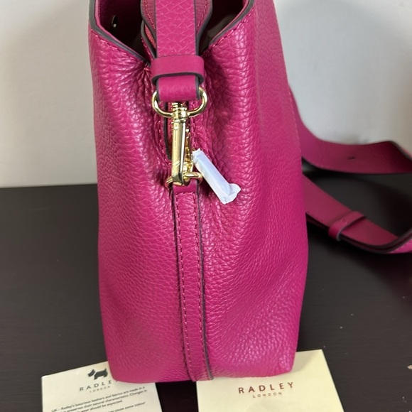 RADLEY London Dukes Place Medium Compartment Pink Leather Crossbody Bag NEW - Picture 9 of 16